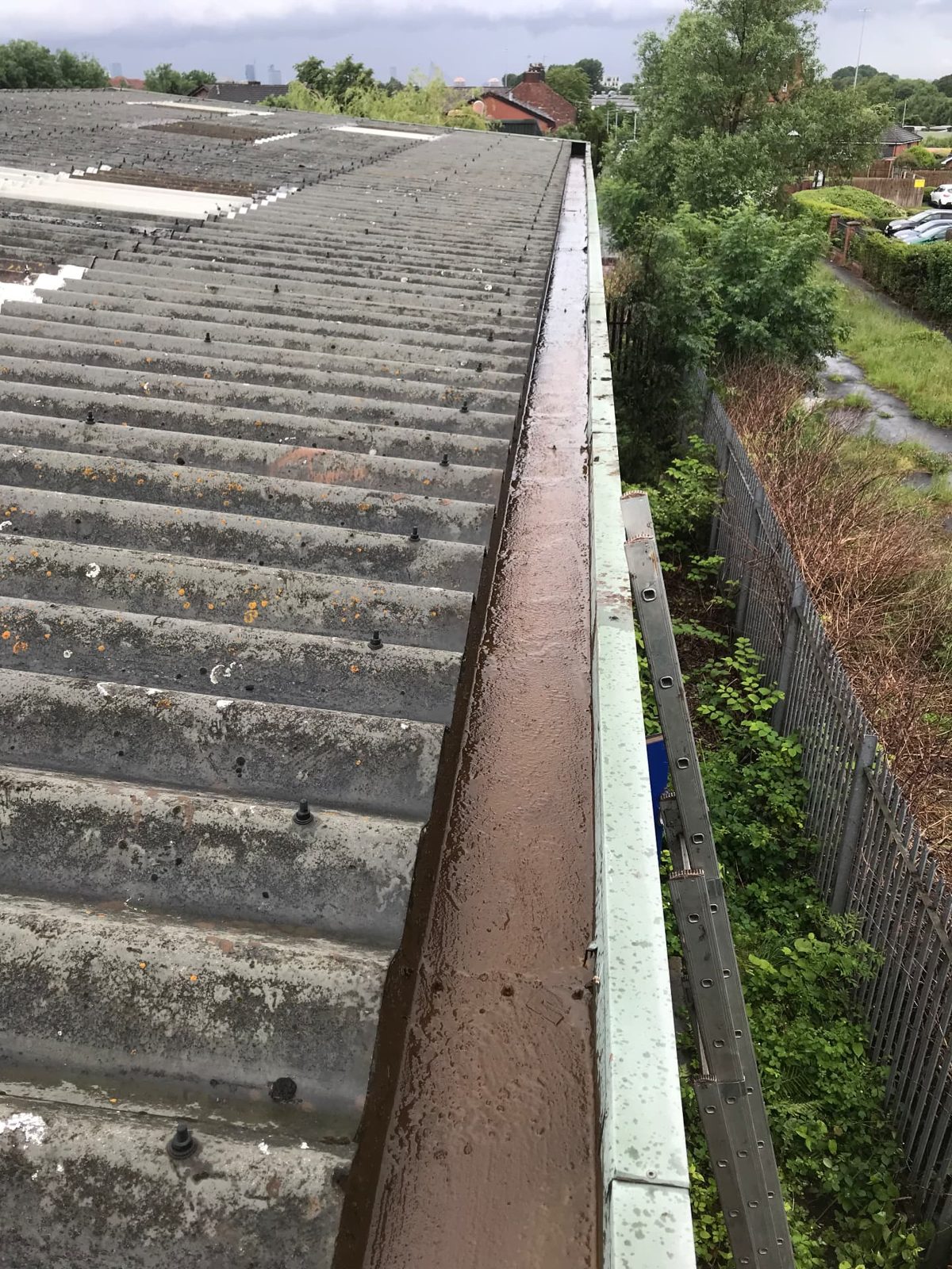 After exterior cleaning